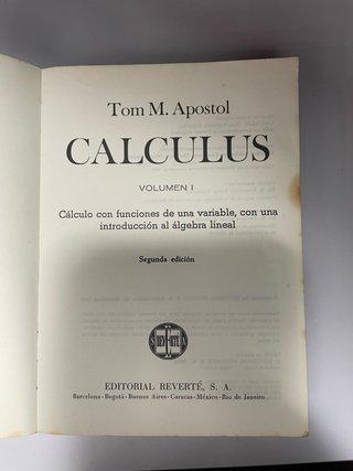 Cálculo Vol. 1 - Tom M. Apostol