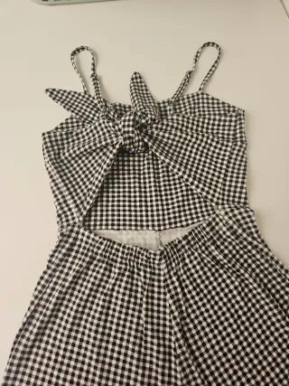 Mono cuadros vichy negro y blanco