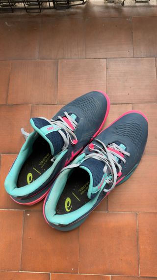 Zapatillas Padel Asics Azul/Rosa Talla 44
