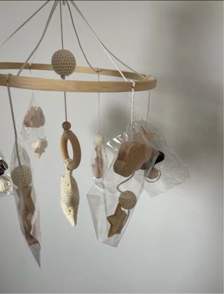 Móvil Cuna Madera Hecho a Mano