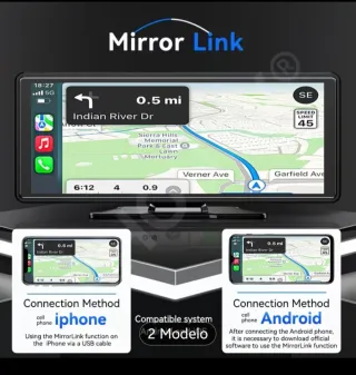 Pantalla Carplay Android Auto 26.06cm + Cámara