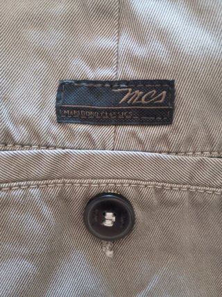 Pantaloni Marlboro Classics W36 Cotone Beige