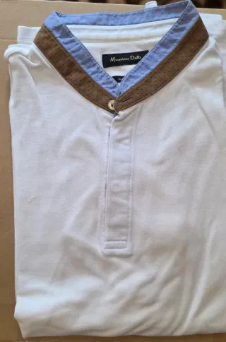 Polo Massimo Dutti Blanco Talla M