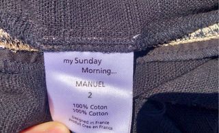 Pantalón baggy algodón negro y dorado Talla M