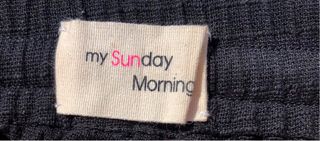 Pantalón baggy algodón negro y dorado Talla M