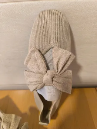 Bailarinas Beige Verano Talla 40 Lazo