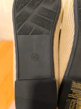 Bailarinas Beige Verano Talla 40 Lazo