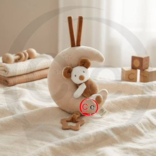 Pupazzo con carillon luna e volpe