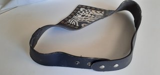 Cinturón Vintage Piel Tachuelas Animal Print