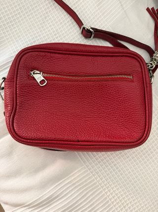 Bolso bandolera Farrutx piel rojo
