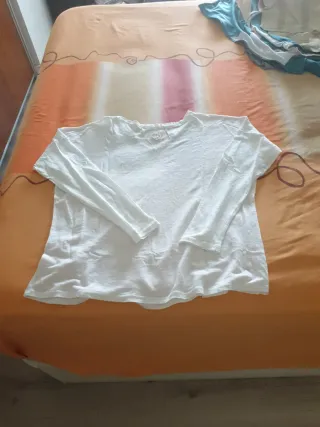 Camiseta blanca manga larga