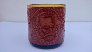 Licorera Don Quijote Cristal Ámbar 6 Vasos Vintage