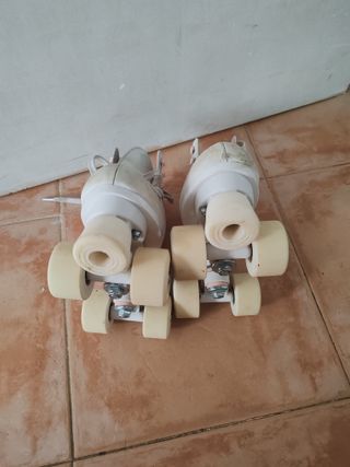 Patines 4 ruedas artísticos Oxelo Blancos Talla 34