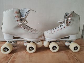 Patines 4 ruedas artísticos Oxelo Blancos Talla 34