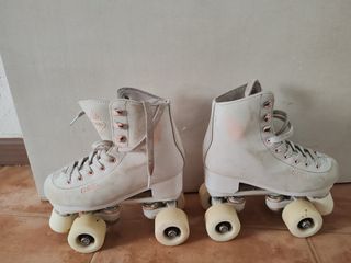 Patines 4 ruedas artísticos Oxelo Blancos Talla 34
