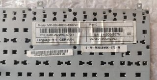 Tastiera PC QWERTZ 6-79-W25CSW0K-070-W Clevo