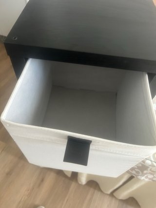 Kallax 1 hueco con cesta blanca