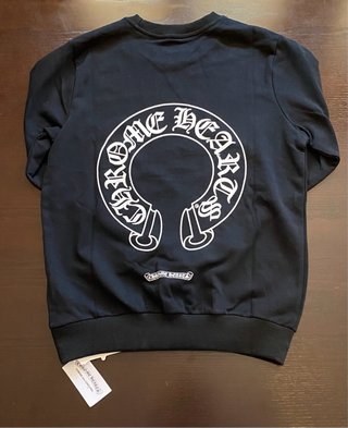 Felpa Chrome Hearts nera con decorazioni