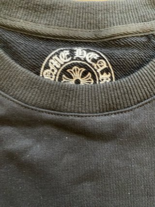 Felpa Chrome Hearts nera con decorazioni