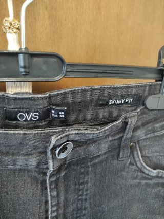 Pantalone Jeans Skinny fit Nero OVS Taglia 48