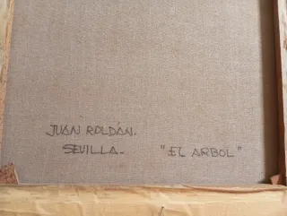 Cuadro al óleo El árbol Juan Roldán