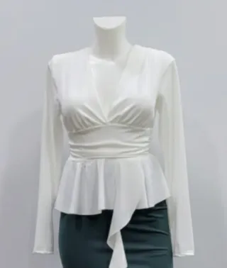 Blusa manga larga blanca