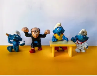 Lote 12 Pitufos, Pitufina, Gárgamel Schleich Peyo