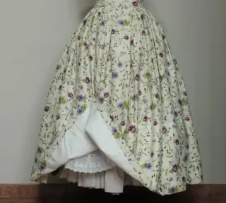 Traje de Huertana/Fallera, falda pañal