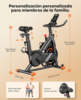 Bicicleta Estática Toputure con Pulsómetro