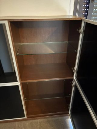 Mueble de salón modular con vitrina