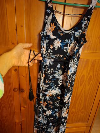 Vestido largo estampado floral