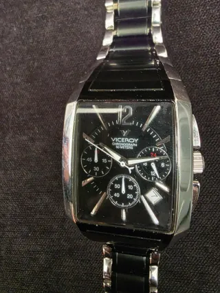 Reloj Viceroy Cronógrafo Negro y Plateado