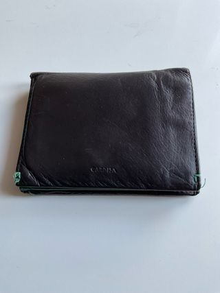 Portafogli uomo Carpisa pelle nero/verde Vintage