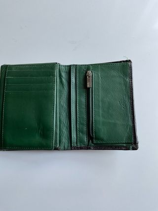 Portafogli uomo Carpisa pelle nero/verde Vintage