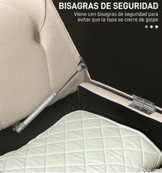Banqueta Almacenaje Reposabrazos Beige