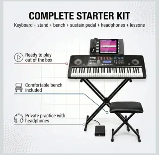 Teclado Rockjam RJ761 61 Teclas + Soporte + Kit