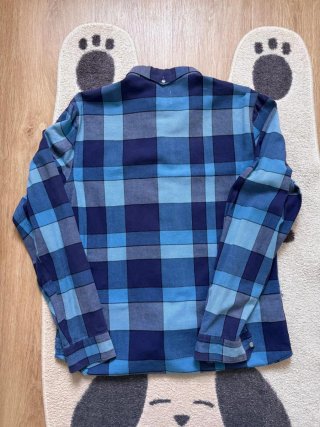 Camisa xadrez Lacoste Live azul