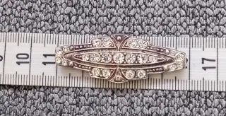 Broche antiguo plata maciza 925 con piedras