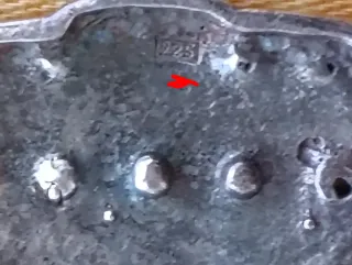 Broche antiguo plata maciza 925 con piedras