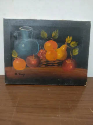 Quadro olio su tela natura morta