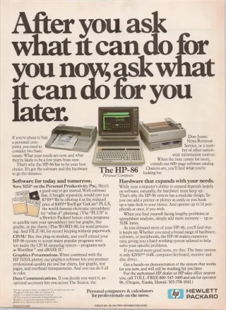 Computer classico Hewlett-Packard 86B