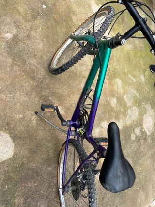 Bicicleta Montaña Morada y Verde