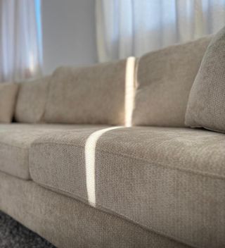 Sofá chaise longue beige
