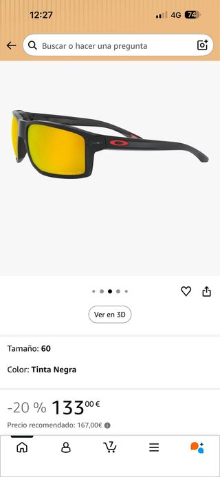 Gafas de sol negras y rojas