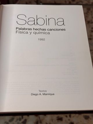 Sabina - Palabras hechas canciones CD