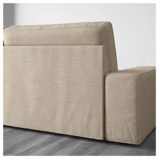 KIVIK Funda beige sofá 4 plazas con chaiselongue