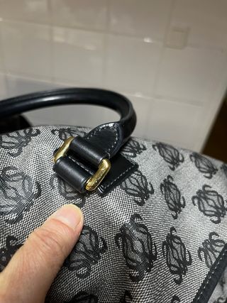 Bolso Loewe Anagram Canvas Gris y Negro