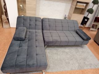 Sofá modular chaise longue gris