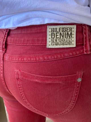 Pantalón Mujer Tommy Hilfiger Denim Rojo
