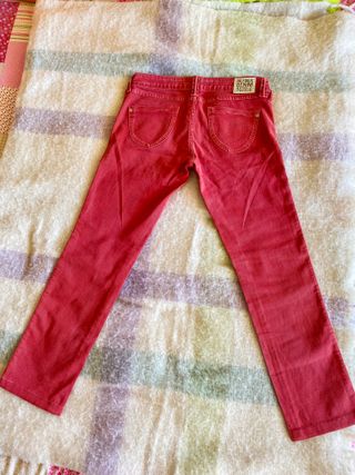 Pantalón Mujer Tommy Hilfiger Denim Rojo